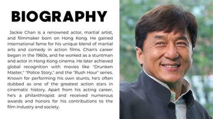 Jackie Chan, biography of a master and martial arts actor Only