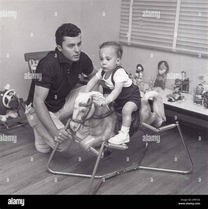 JAMES DARREN with son Christian Darren.Supplied by Photos inc.(Credit