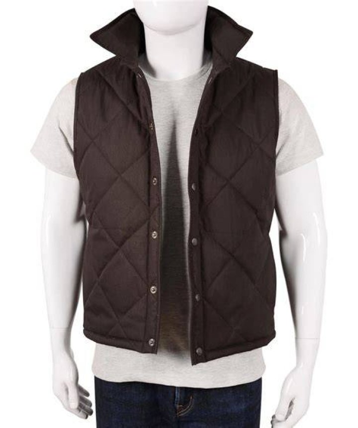 Jamie Dutton Brown Leather Vest Yellowstone Jacket