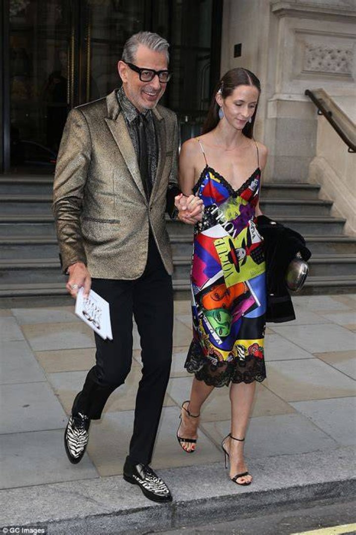Jeff Goldblum, 65, and wife Emilie, 35, put on a cosy display at GQ Men