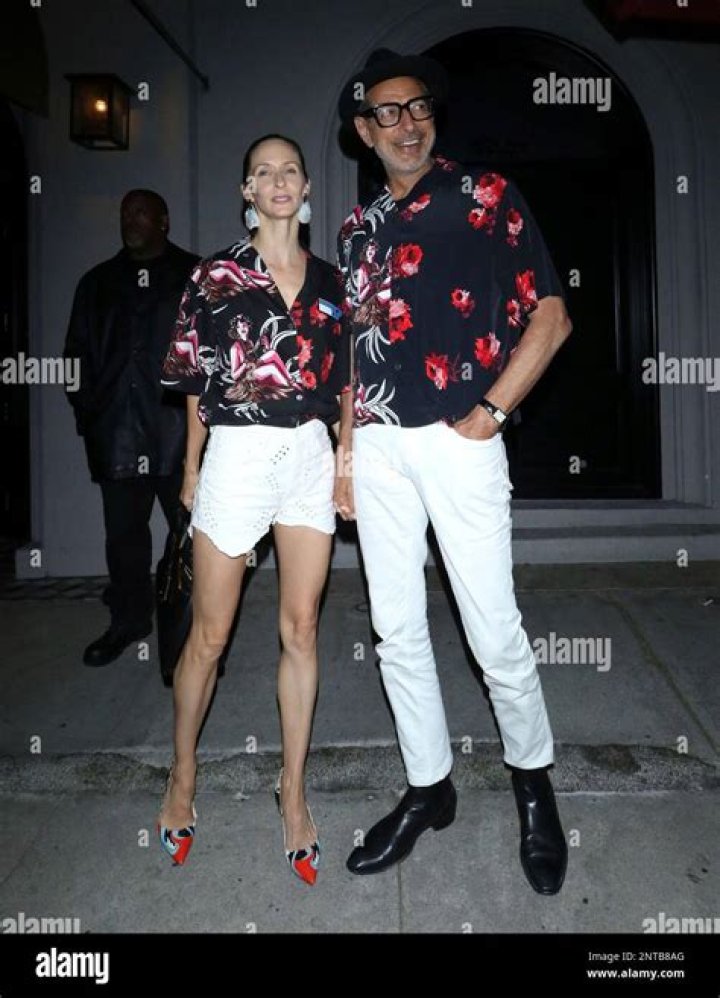 Jeff Goldblum and His Wife Wearing Matching Prada Shirts POPSUGAR
