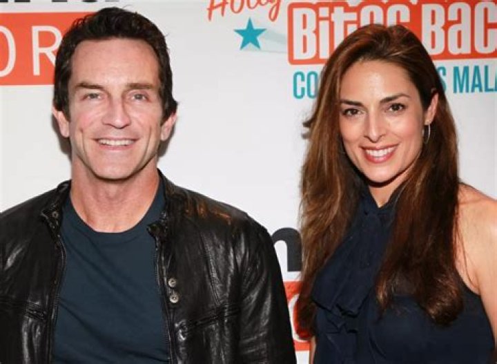 Jeff Probst with his wife and step kids