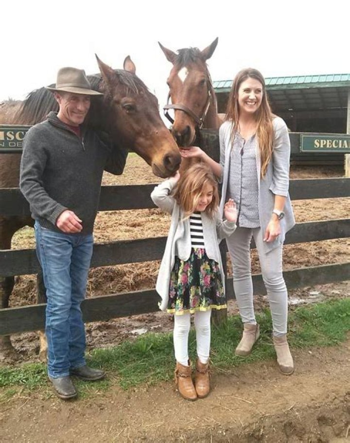 Jockey Gary Stevens and family when they visited Old Friends in