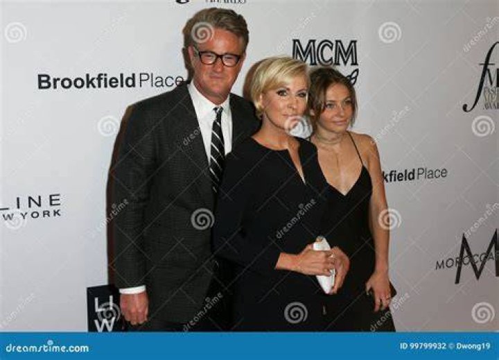 Joe Scarborough, Mika Brzezinski, Carlie Hoffer Imagem de Stock
