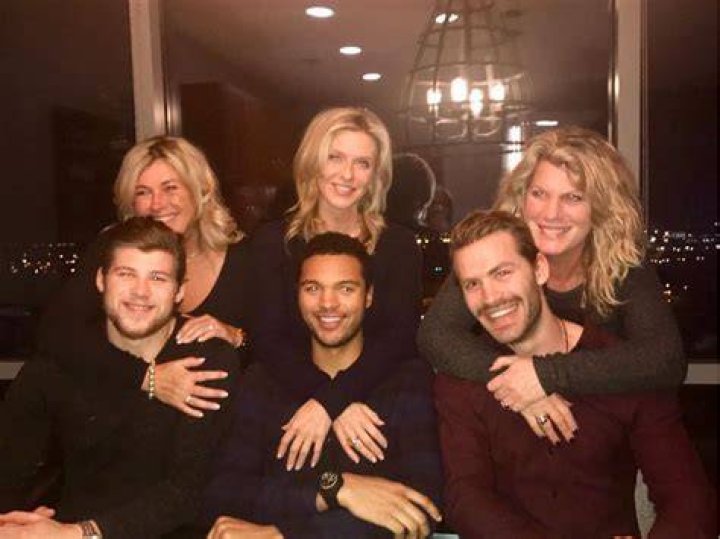 Josh Anderson, Seth Jones, Boone Jenner with their moms. Seth Jones