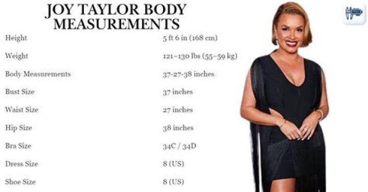 Joy Taylor All Body Measurements Including Boobs, Waist, Hips and