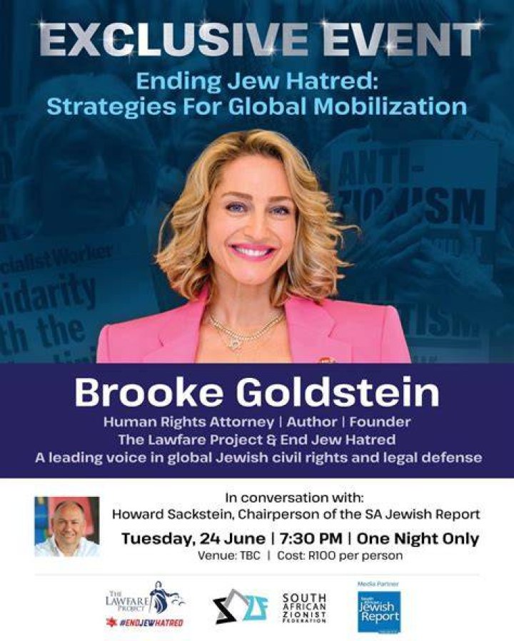 Jul 29 Brooke Goldstein, Human Rights Lawyer, Battling Antisemitism