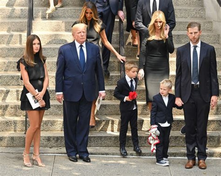 Kai Trump Wears Gold Glitter Heels to Ivana Trump Funeral