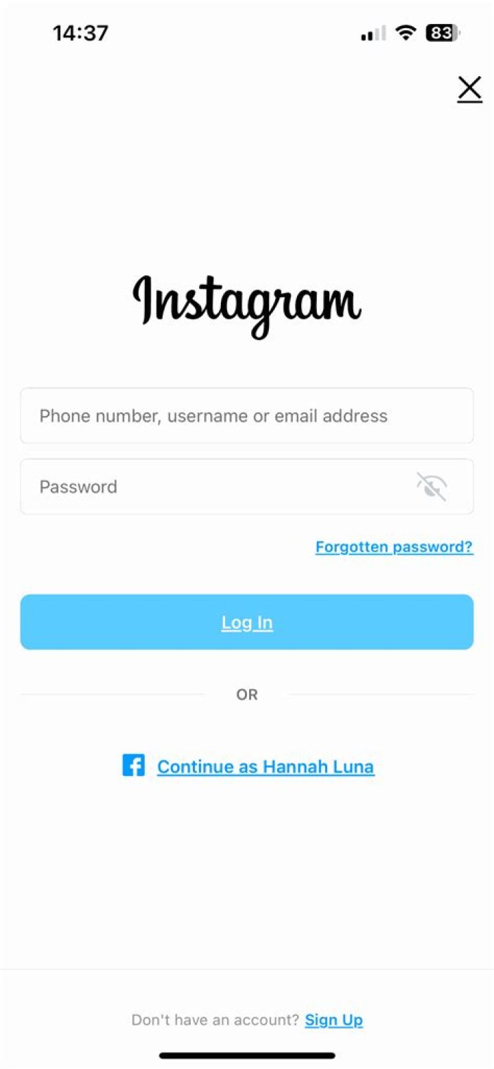 Kapacitet motora Instagram sign up