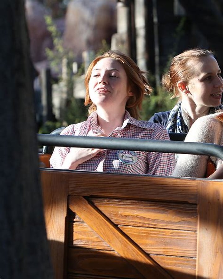 KAREN GILLAN Out and About in Disneyland in Anaheim HawtCelebs