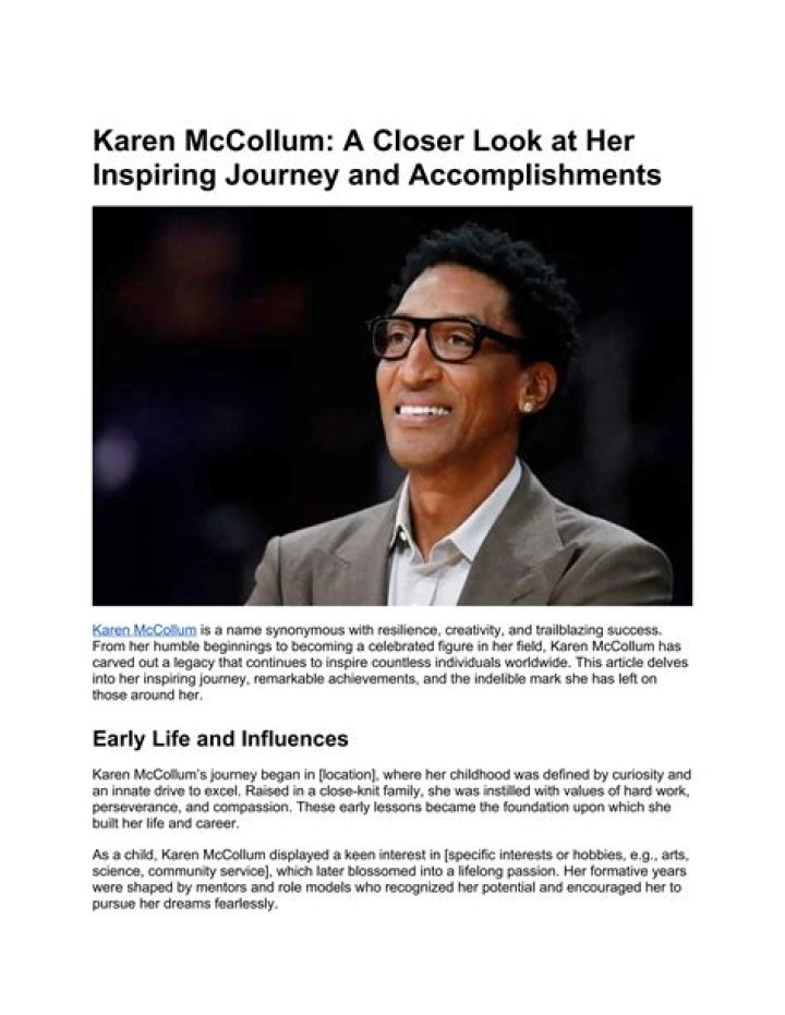 Karen McCollum Who Has Scottie Pippen Dated? POPSUGAR Celebrity UK
