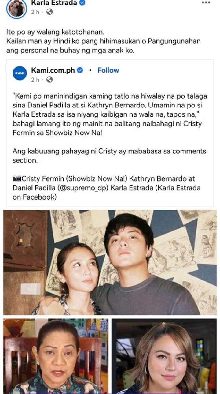 Karla Estrada lauds KathNiel fans&rsquo; WeBlockAsOne antitroll initiative