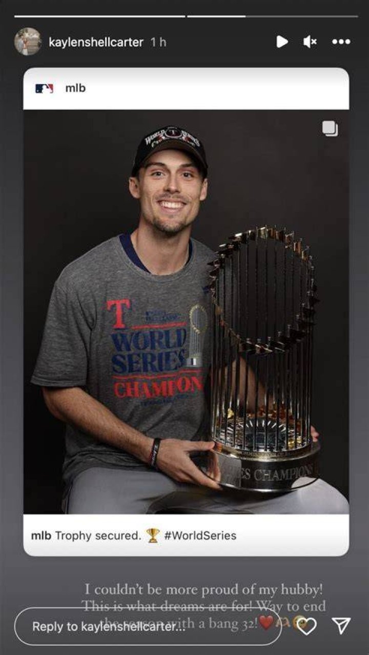 Kaylen Carter radiates with pride as World Series 2023 champion Evan