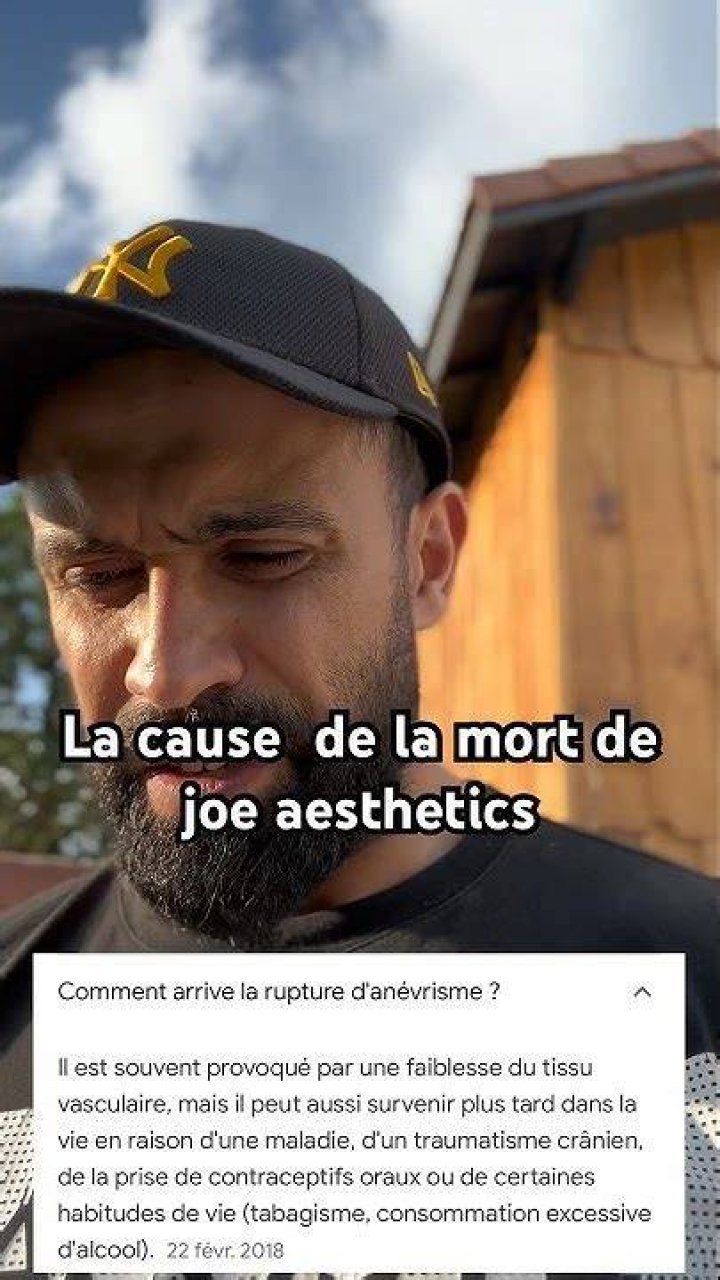 La Mort de joe aesthetics a 30 ans .Quel g&acirc;chis YouTube