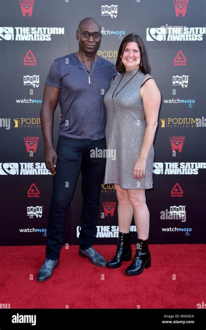 Lance Reddick and his wife Stephanie Reddick attending the 45th Annual