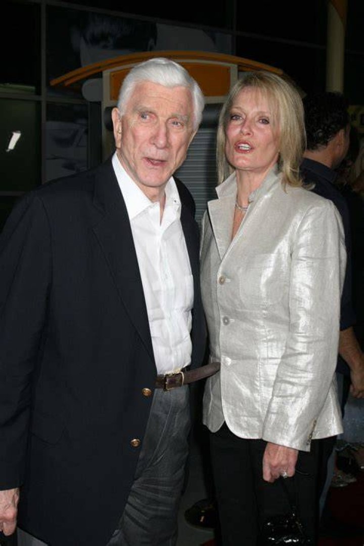Leslie Nielson wife Barbaree Earl Nielsen arriving at the Stan Helsing