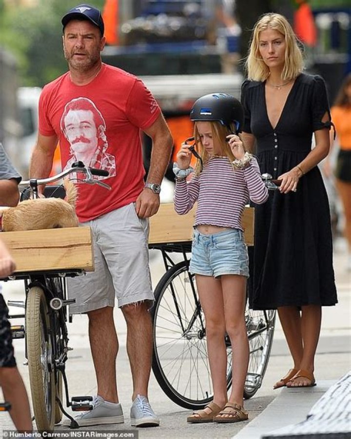 Liev Schreiber, 51, enjoys a bicycle ride with girlfriend Taylor Neisen