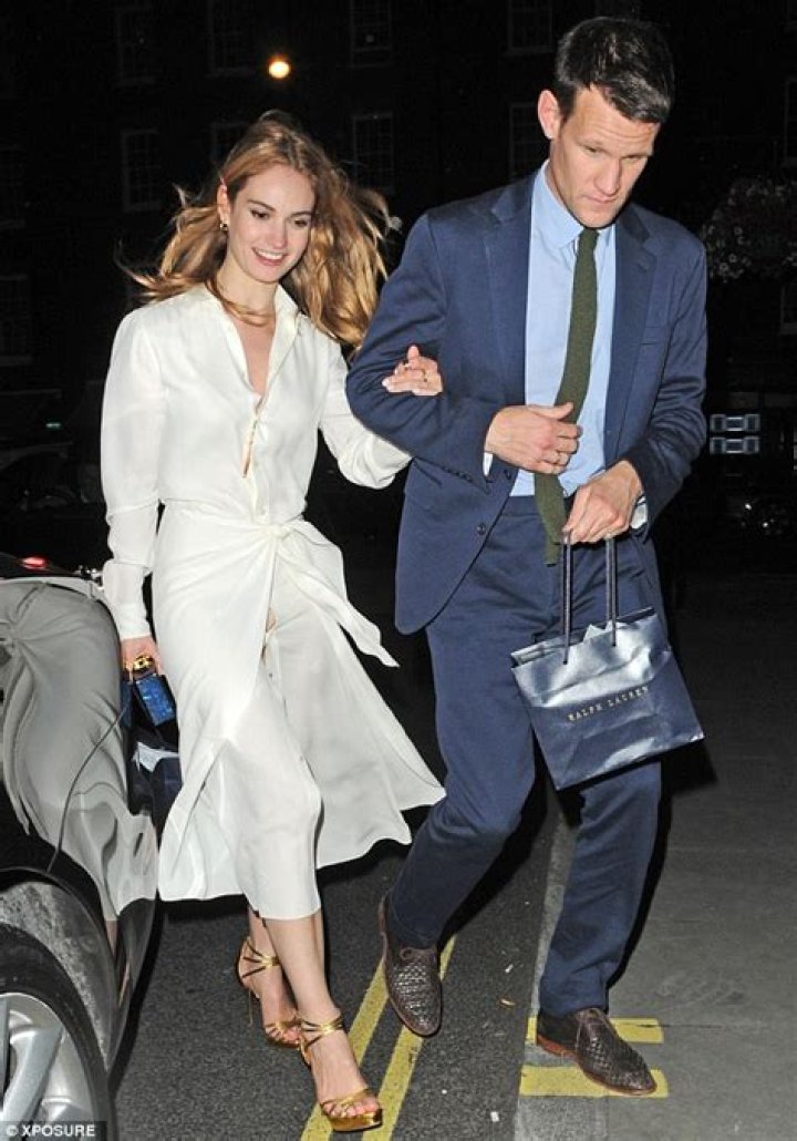 Lily James & Boyfriend Matt Smith Celebrate Her Burberry Black Campaign