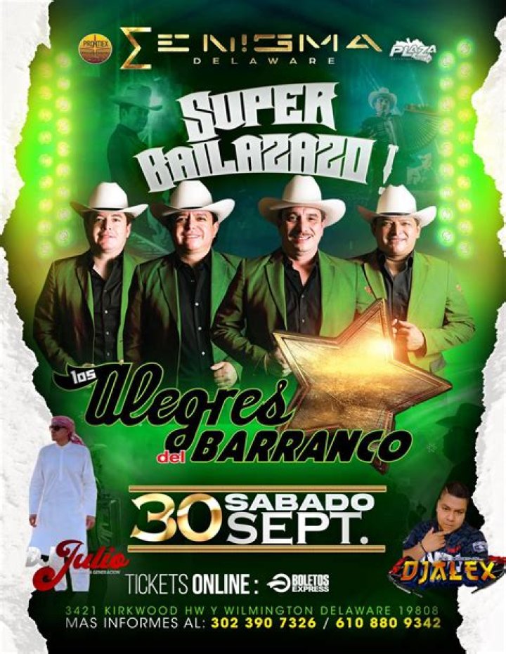 Los Alegres Del Barranco Tickets Lynwood, CA El Farallon Event Center