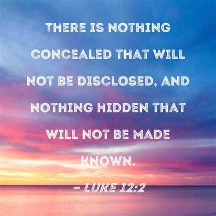 Luke 122 There is nothing concealed that will not be disclosed, and