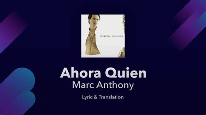 Marc Anthony - Ahora Quien (Salsa Version) - youtube music salsa vieja