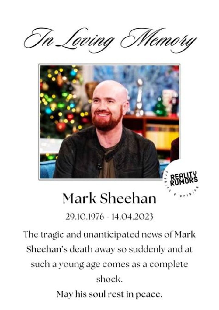 Mark Sheehan obituary The Script guitarist dies at 46