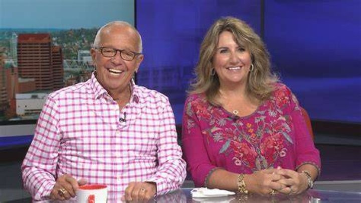 Marty and Amanda Brennaman on his induction into the Reds Hall of Fame