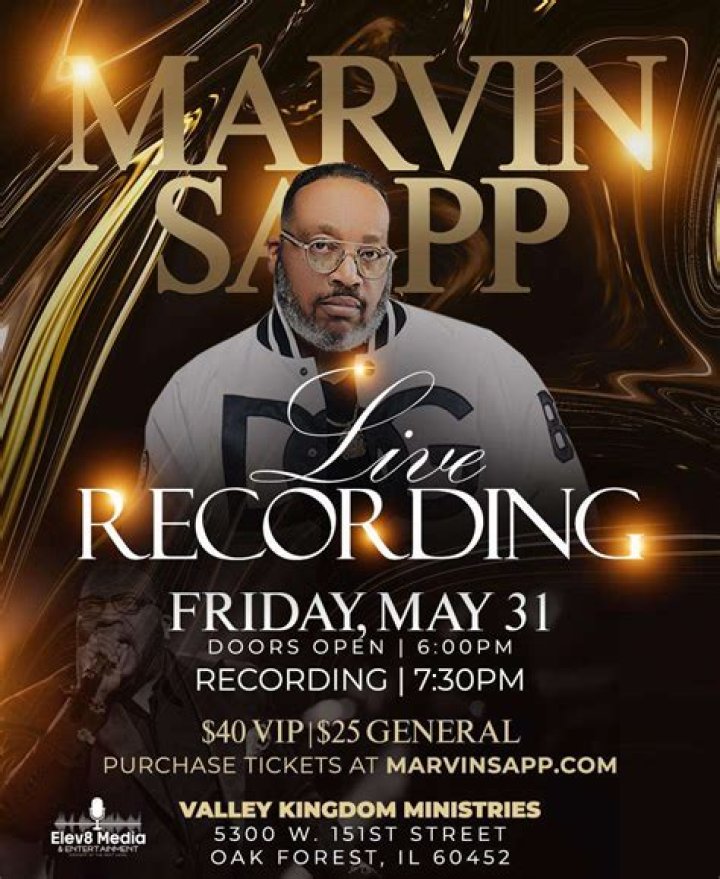 Marvin Sapp Set to Record 12th Album LIVE February 21st in Fort Worth