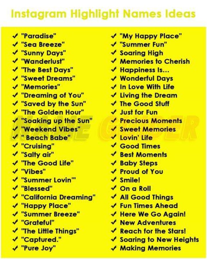 Master Highlight Names For Instagram Success