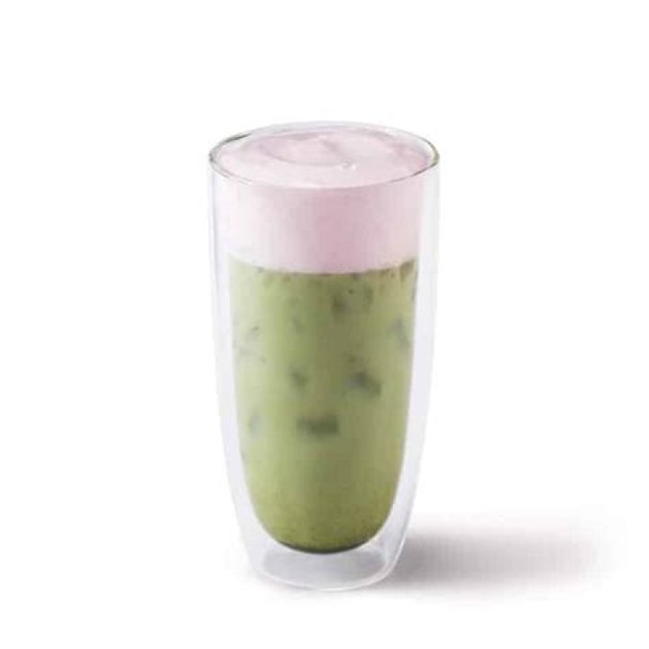 Matcha Latte with Strawberry Rose Cold Foam Second Cup