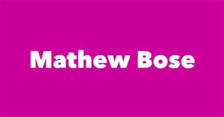 Mathew Bose, (credit image &copy; Jack Ludlam Stock Photo Alamy