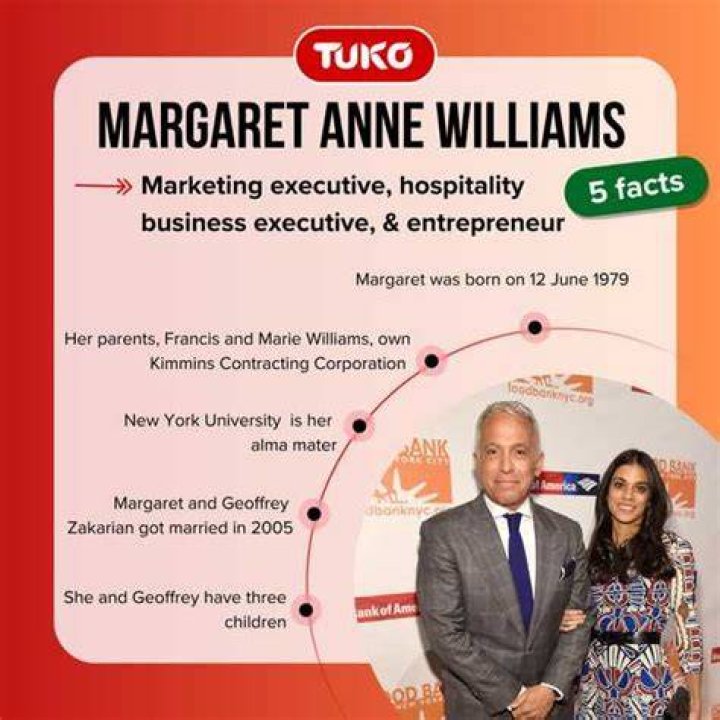 Meet Margaret Anne Williams, the bio of Geoffrey Zakarian's wife Tuko
