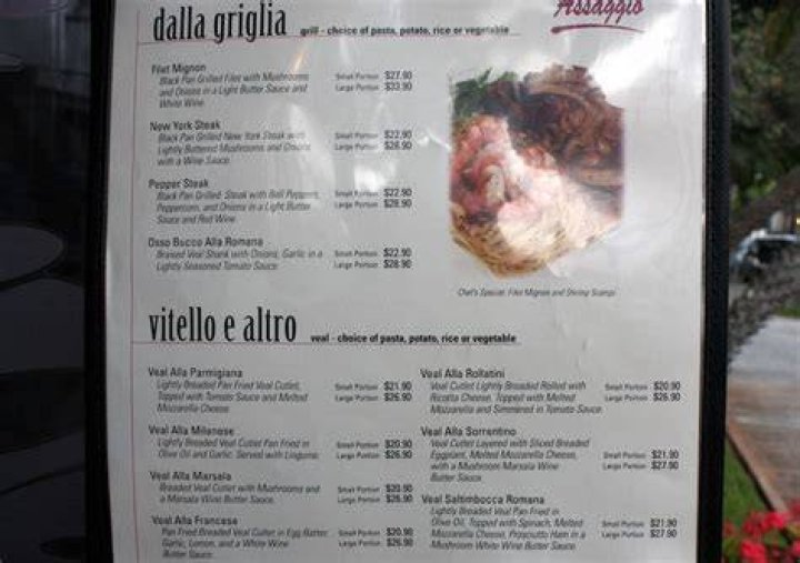 Menu at Assaggio Kailua restaurant, Kailua, 354 Uluniu St 101