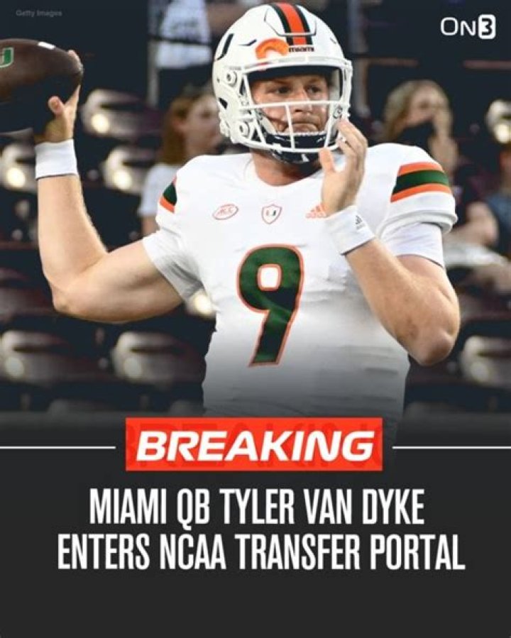 Miami QB Tyler Van Dyke "Doubtful to Return" with Shoulder Injury