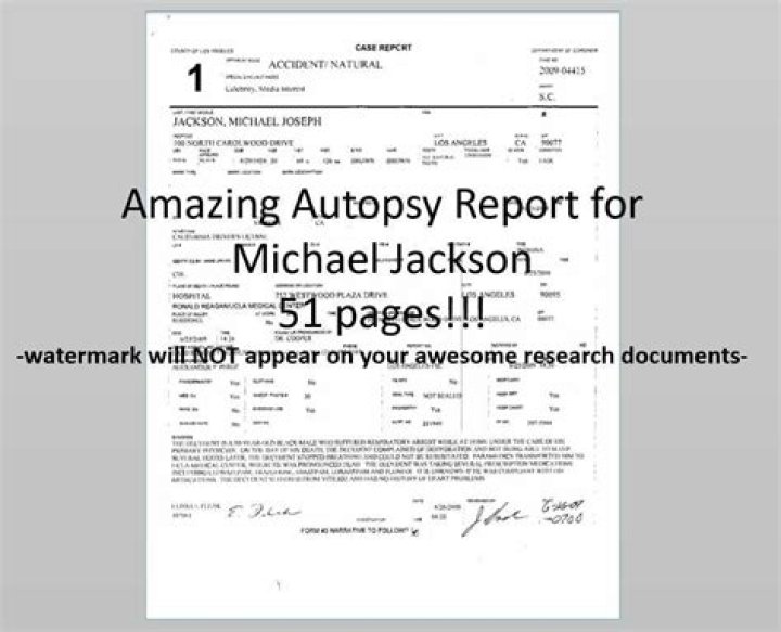 Michael Jackson Autopsy Report