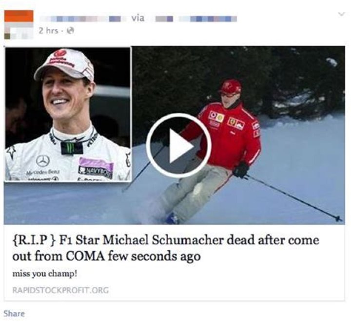 Michael Schumacher Dead blogkece