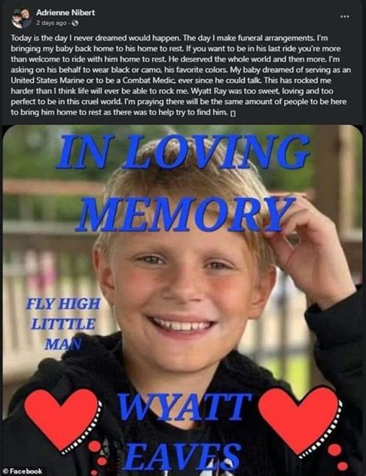Missing Wyatt EavesNibert Found Dead in Mason Co. Shooting