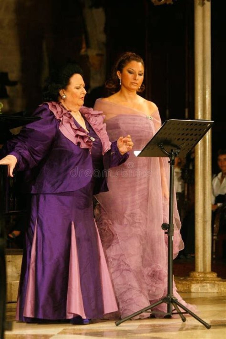 Montserrat Caballe and Daughter on Scene Editorial Stock Photo Image