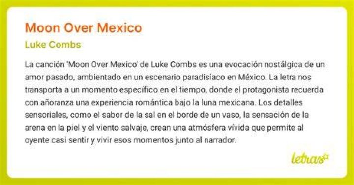 Moon Over Mexico - Luke Combs - texas country songs about mexico