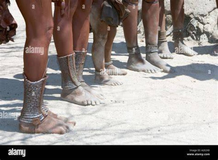 Namibia, Africa Dancing Feet of Himba Tribe Stock Photo Dissolve