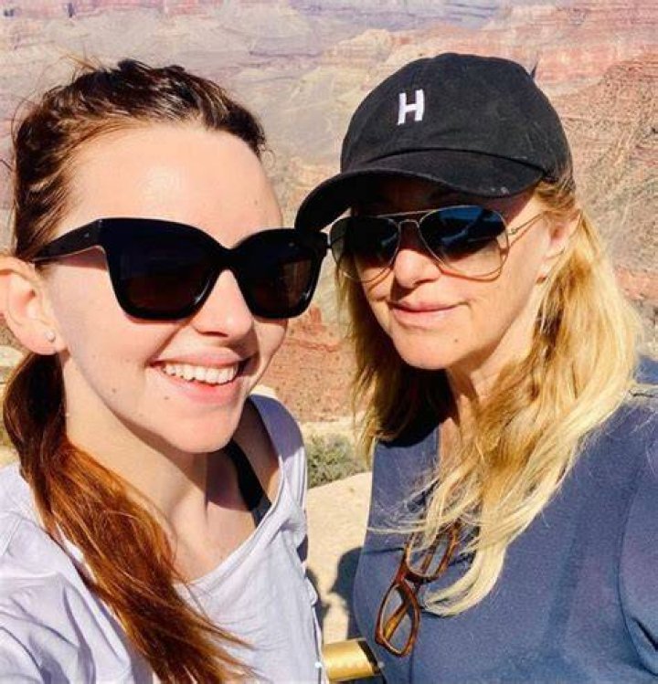 Natasha Bassett with her mother