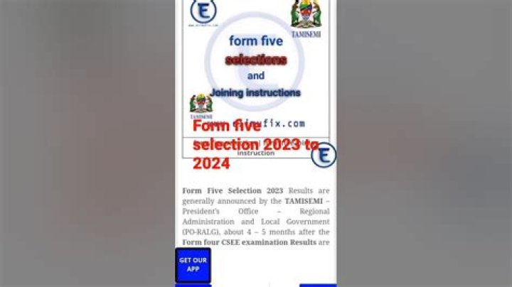 NECTA Form Five Selection 2023/2024 Wasomi Ajira Wasomi Ajira
