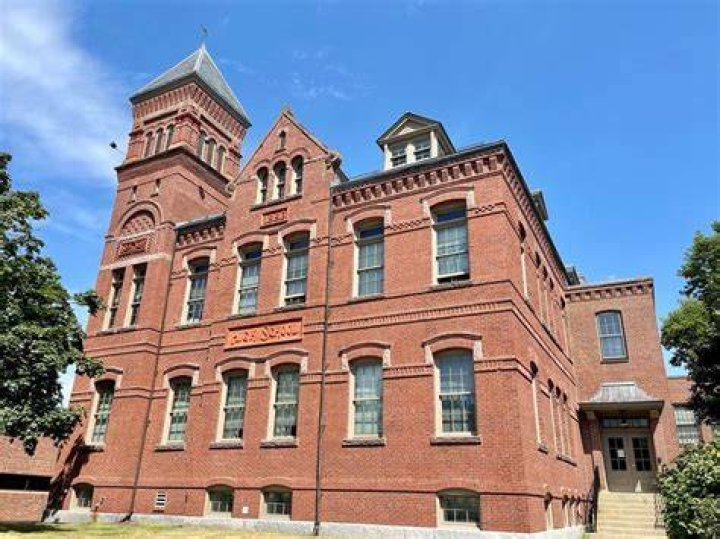 Old Westbrook High School in Westbrook, Maine. Built in 1886 using the