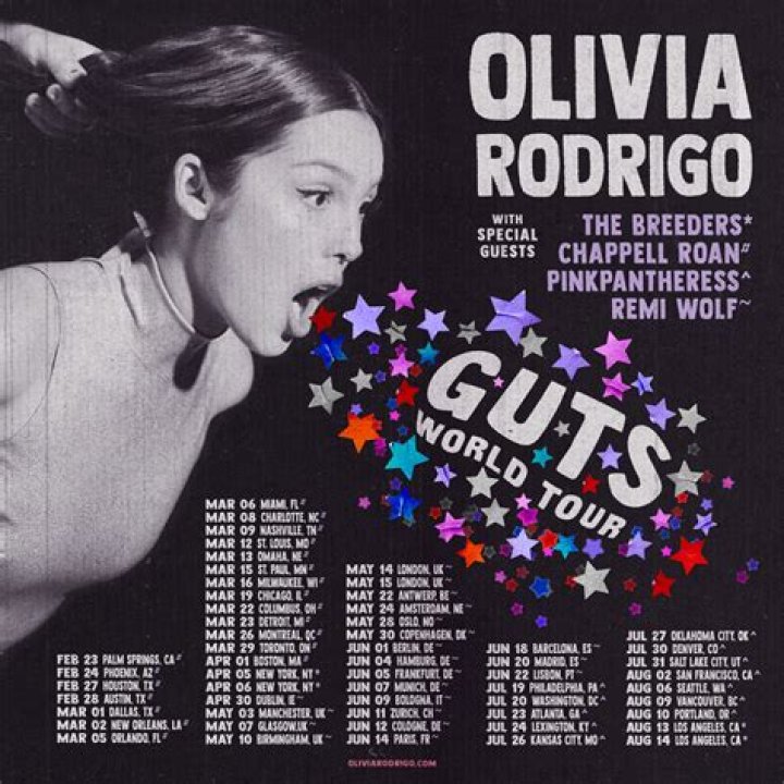 Olivia Rodrigo announces 2024 'Guts' world tour