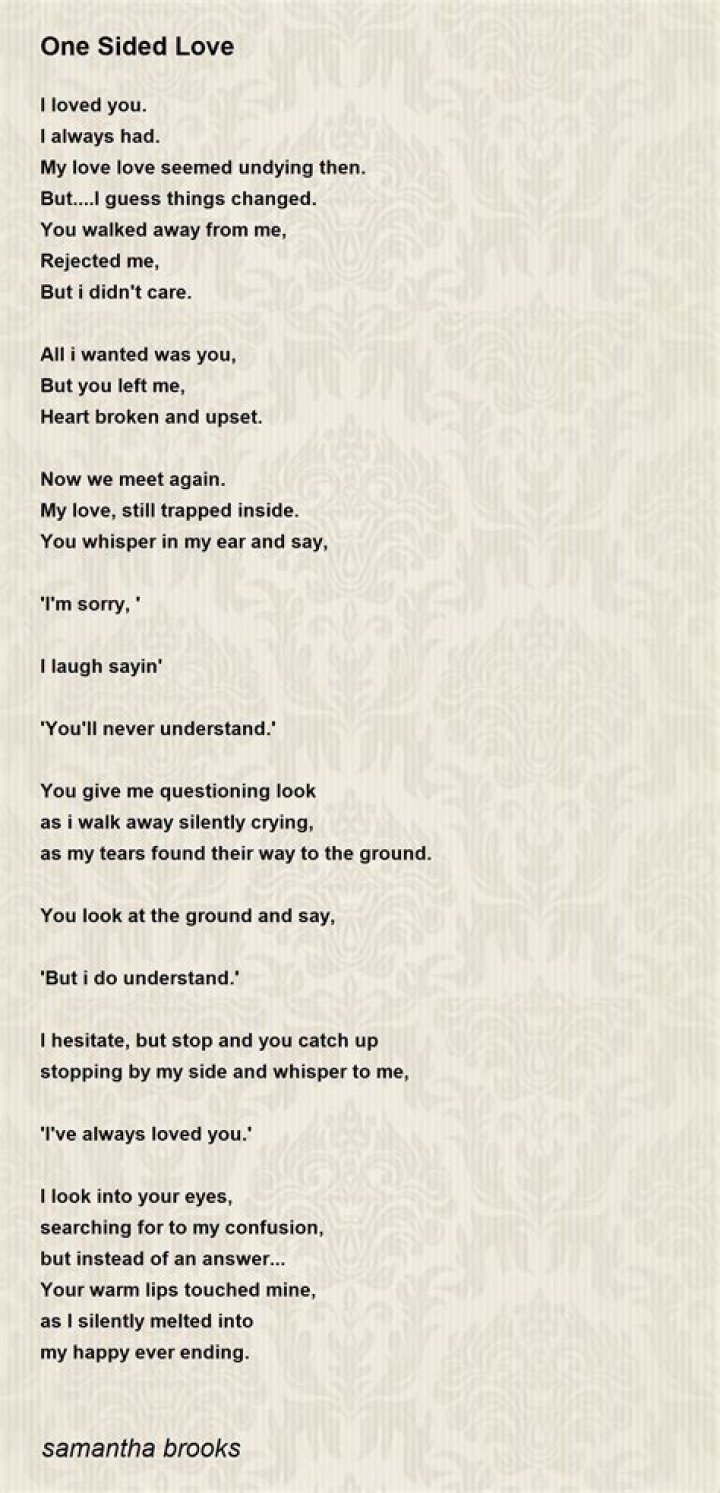 One Sided Love Poems 8 Sad Tales Of Love Gone Awry