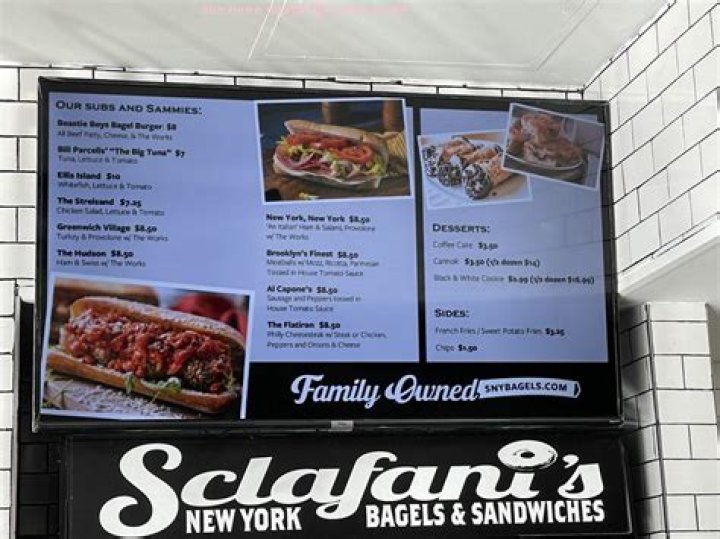 Online Menu of Sclafanis New York Bagels and Sandwiches Restaurant