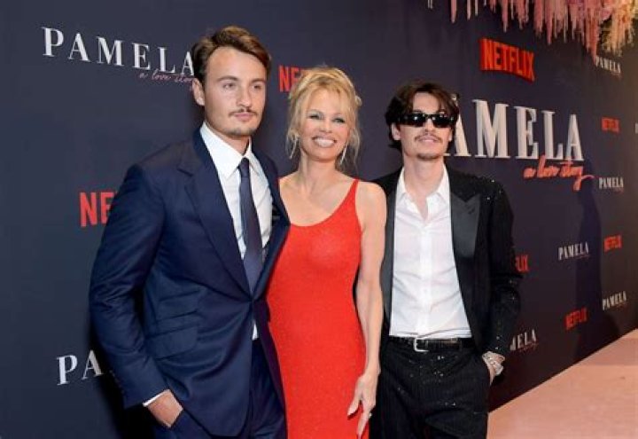 Pamela Anderson gets support from sons Brandon and Dylan at documentary
