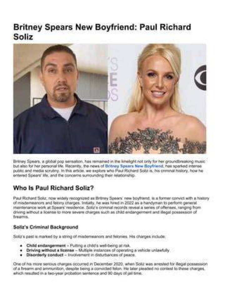 Paul Richard Soliz has a criminal record Paul Richard Soliz has a criminal record