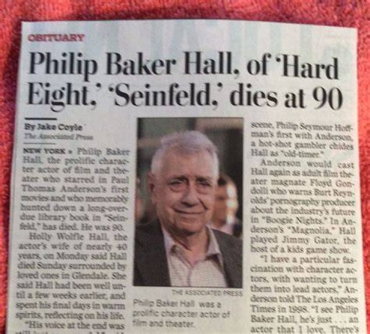 Philip Baker Hall Dead &lsquo;Seinfeld&rsquo;s Library Cop, Paul Thomas Anderson