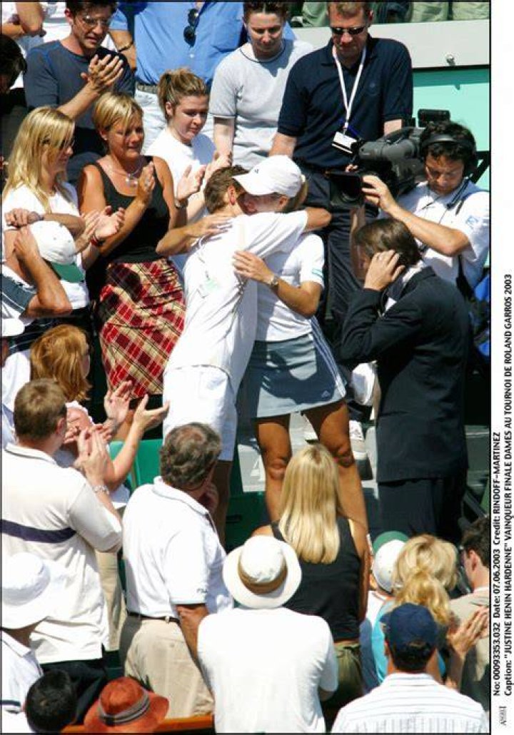 Photo Justine Henin et son exmari PierreYves Hardenne &agrave; Roland